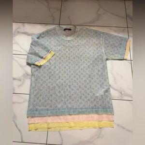 Louis Vuitton t Mint Green Mesh Top